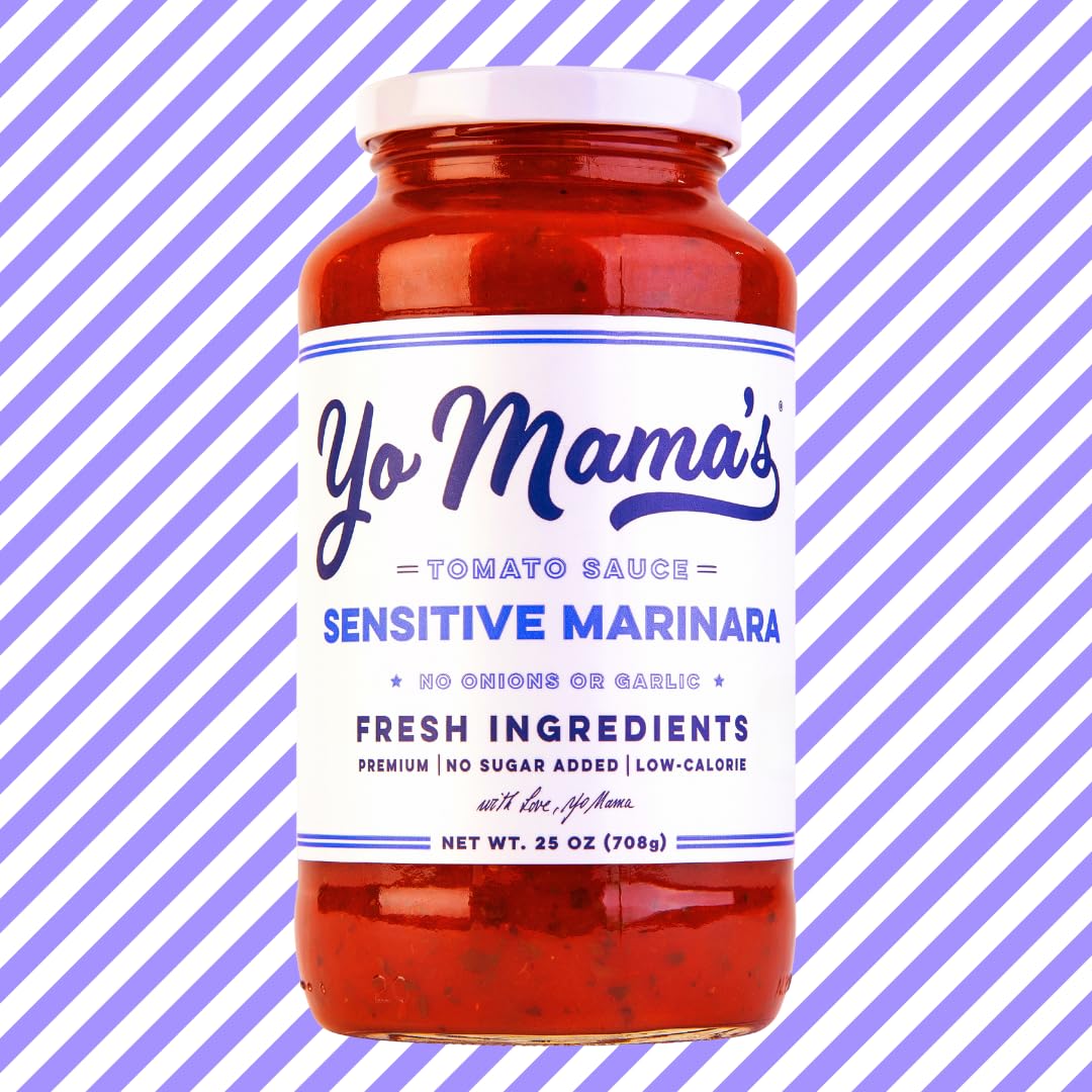 Yo Mama’s label close-up displaying ingredients and no-sugar-added claim for clarity