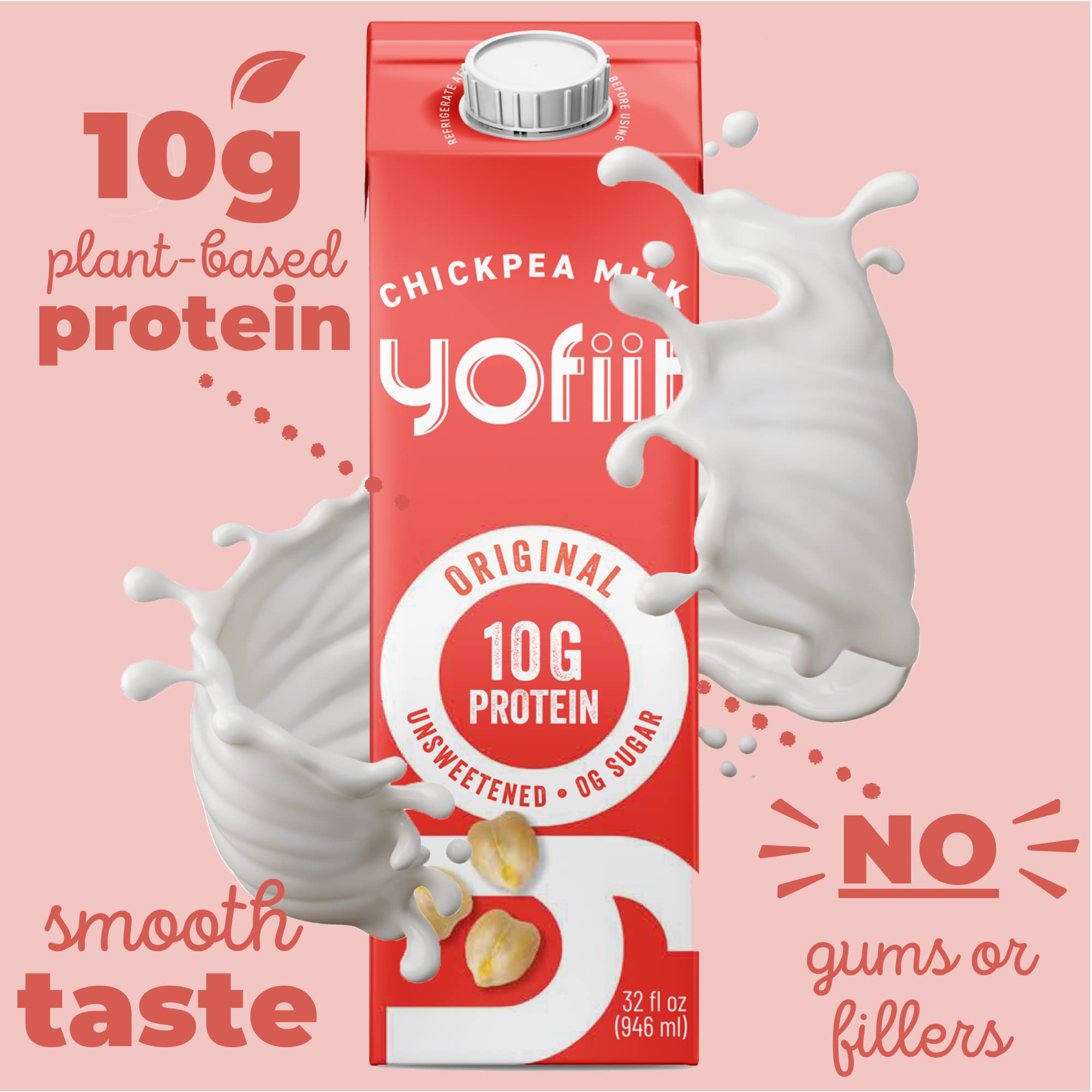 YoFiit carton next to fruit showing serving size and scale