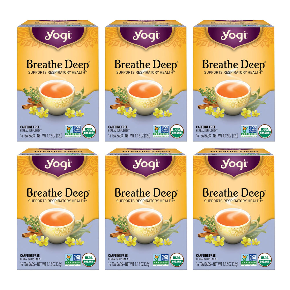 Yogi Breathe Deep front packaging showing box and branding for easy shelf recognition
