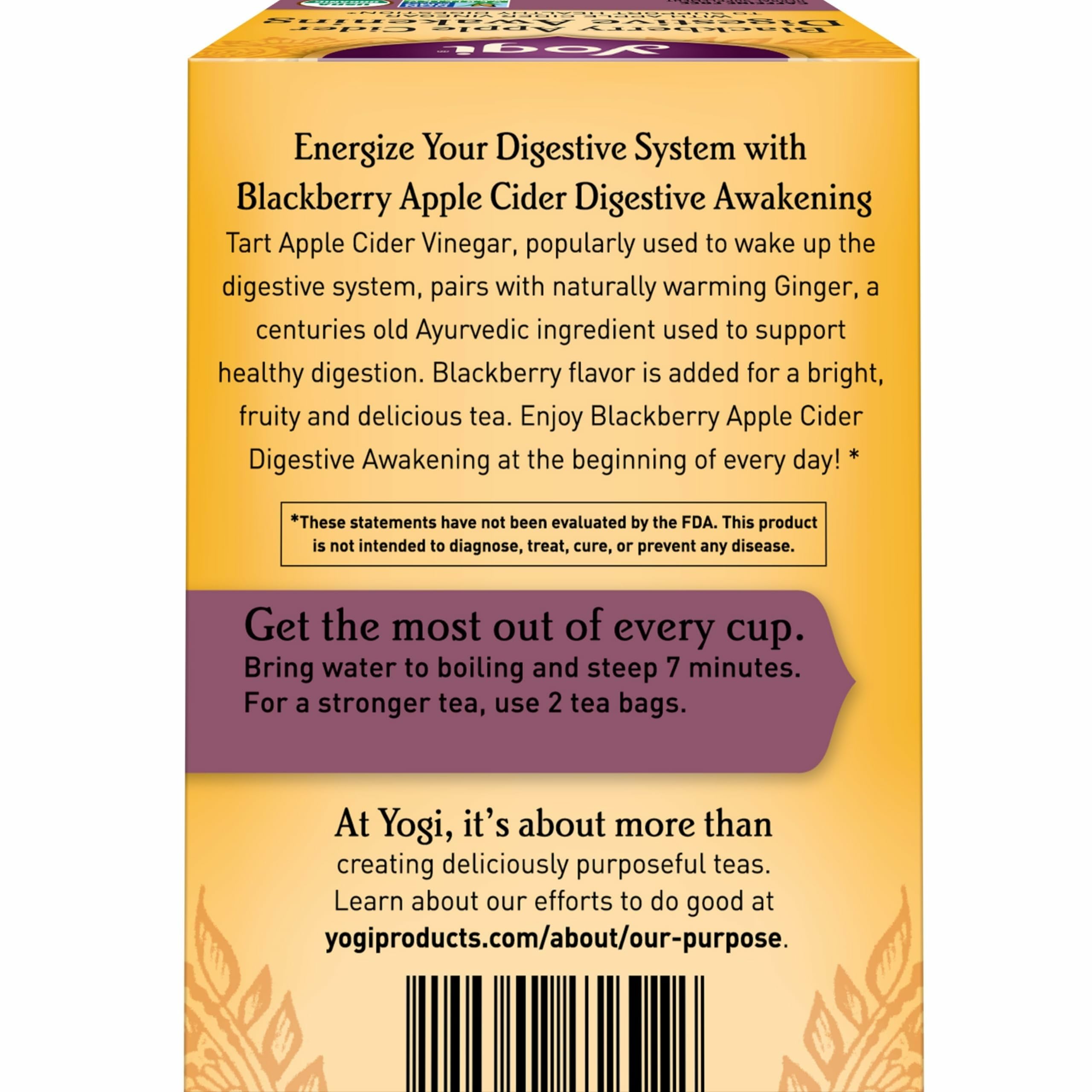 Yogi brewed teacup steaming to show aroma and a comforting digestive-focused beverage