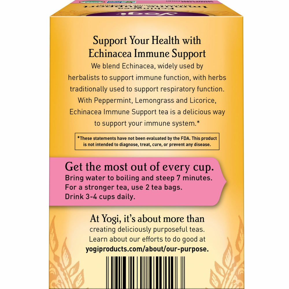 Yogi tea bag close-up highlighting mesh bag and herbal blend for quick brewing