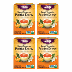 Yogi front packaging showing Sweet Tangerine Positive Energy benefits