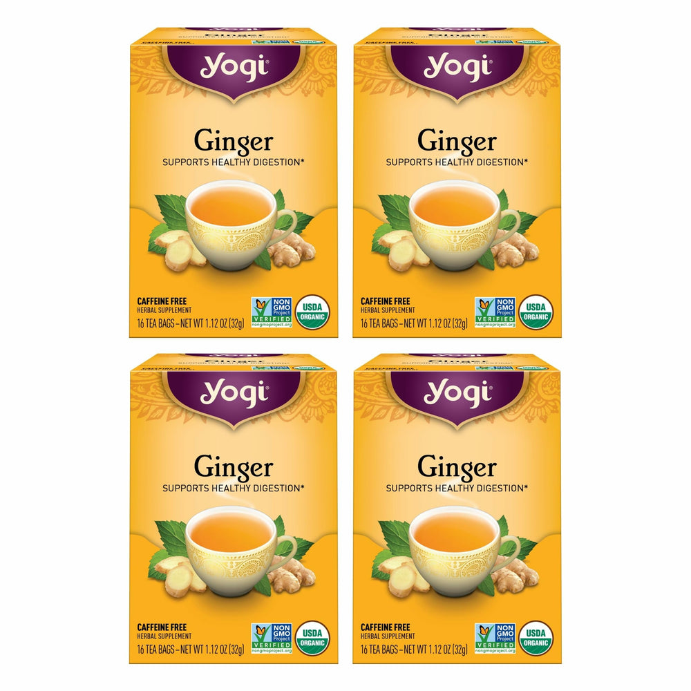 Yogi front packaging showing organic digestive tea and clear product identity benefit