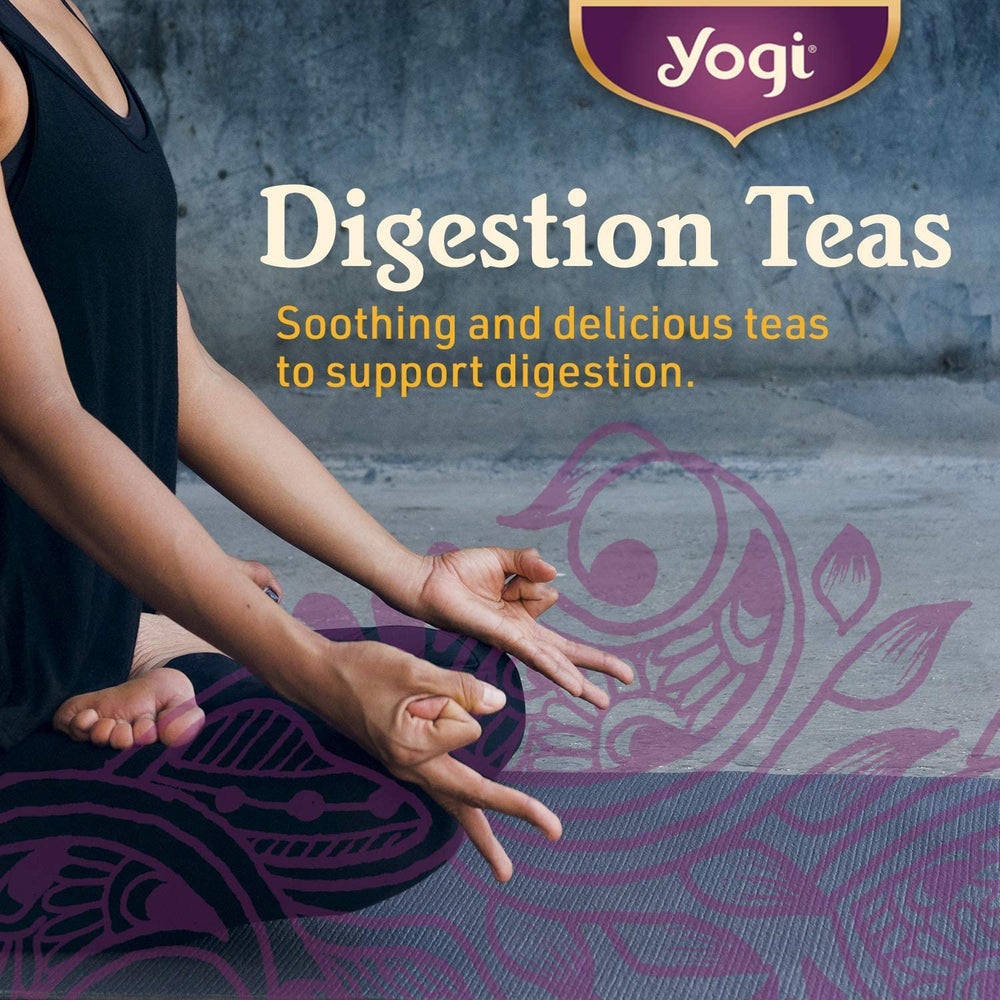 Yogi open box with individually wrapped tea bags showing portability and freshness