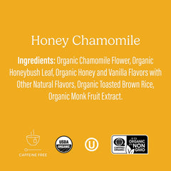 Yogi loose chamomile and honeybush texture highlighting natural ingredients
