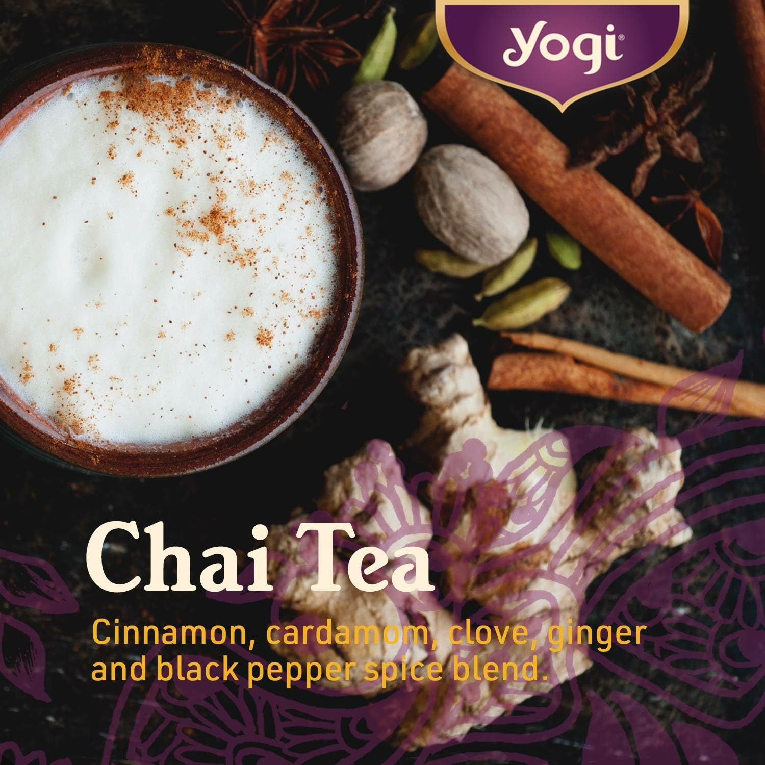 Yogi tea box held in hand to show scale and pack size benefit
