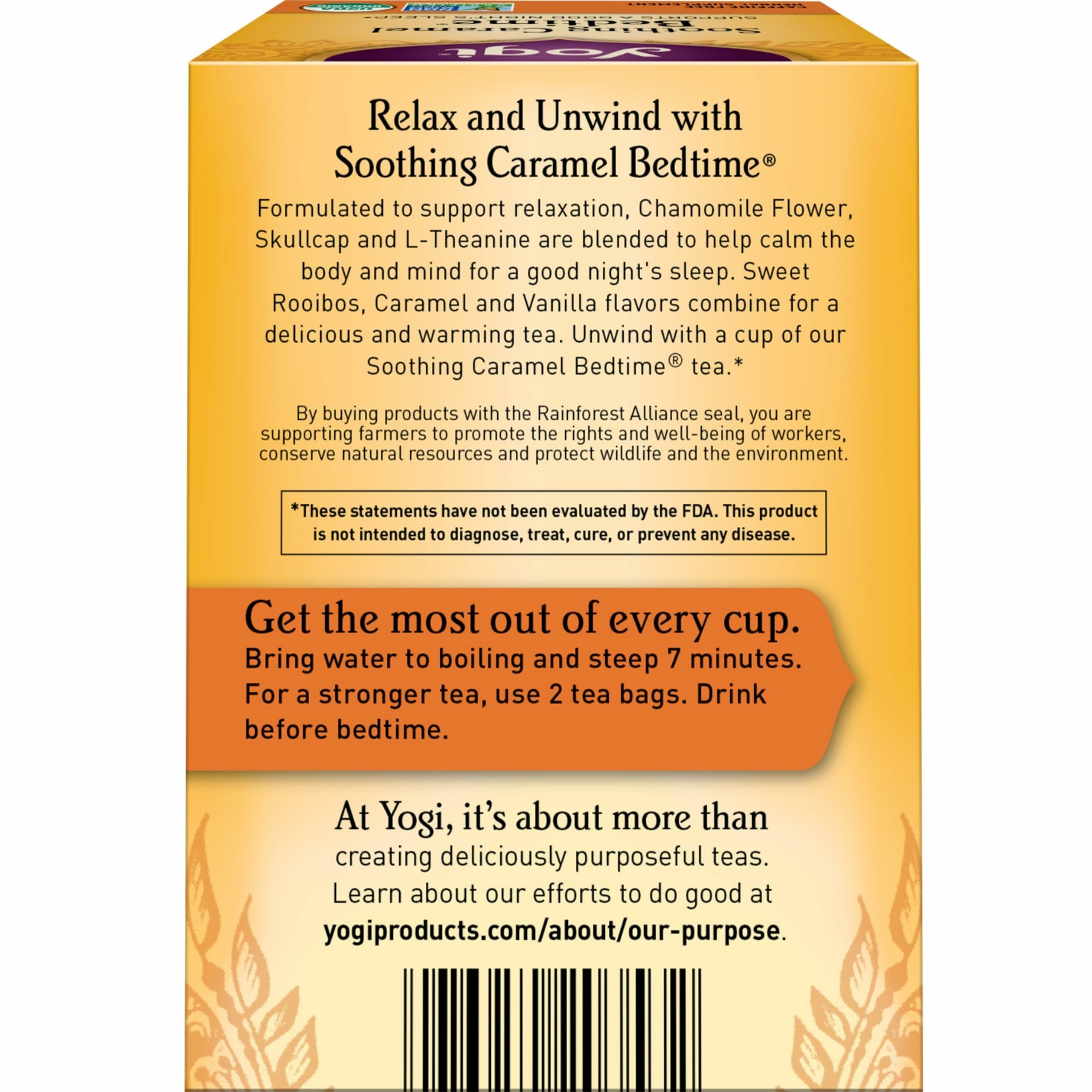 Yogi loose-leaf texture of blend showing rooibos and botanicals for soothing flavor