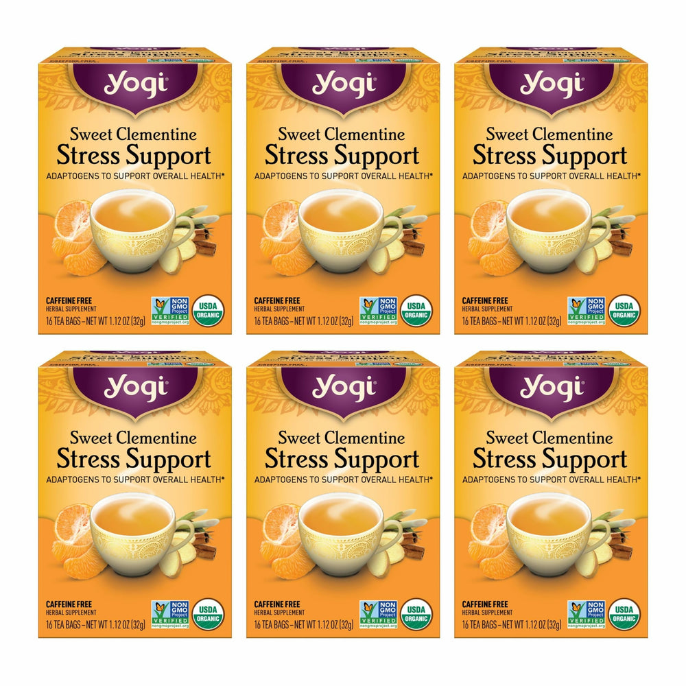 Yogi front packaging showing product name and calming citrus benefit