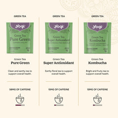 Yogi loose tea leaves texture shot highlighting natural ingredients benefit clarity