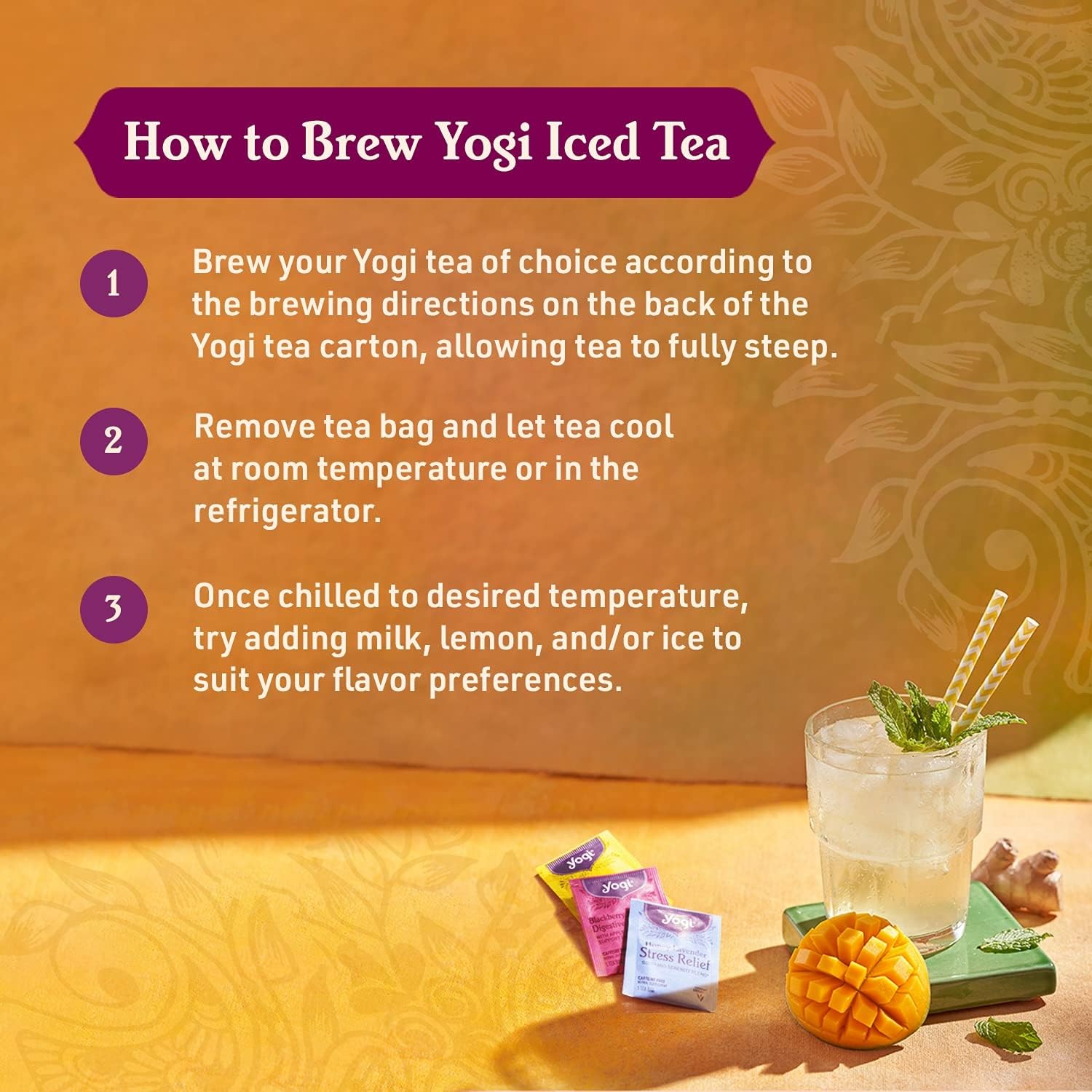 YOGI TEA back label with certifications showing USDA Organic and Non-GMO verifications