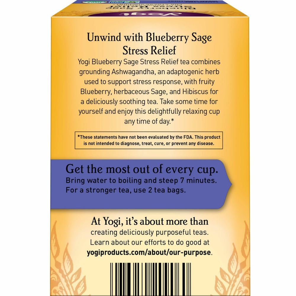 Close-up of Yogi tea bag and tag highlighting easy brewing and convenient single-serve