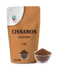 YOGI’S GIFT front pouch of crushed cinnamon bark showing brand and weight, aromatic convenience