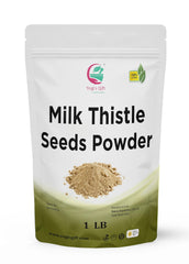 YOGI’S GIFT front packaging showing 1 lb milk thistle powder and clear labeling for convenience