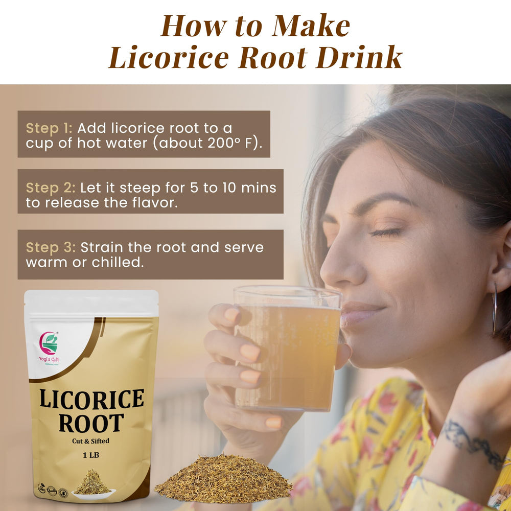 YOGI’S GIFT licorice root blended with herbs in a bowl illustrating mix-and-match blends