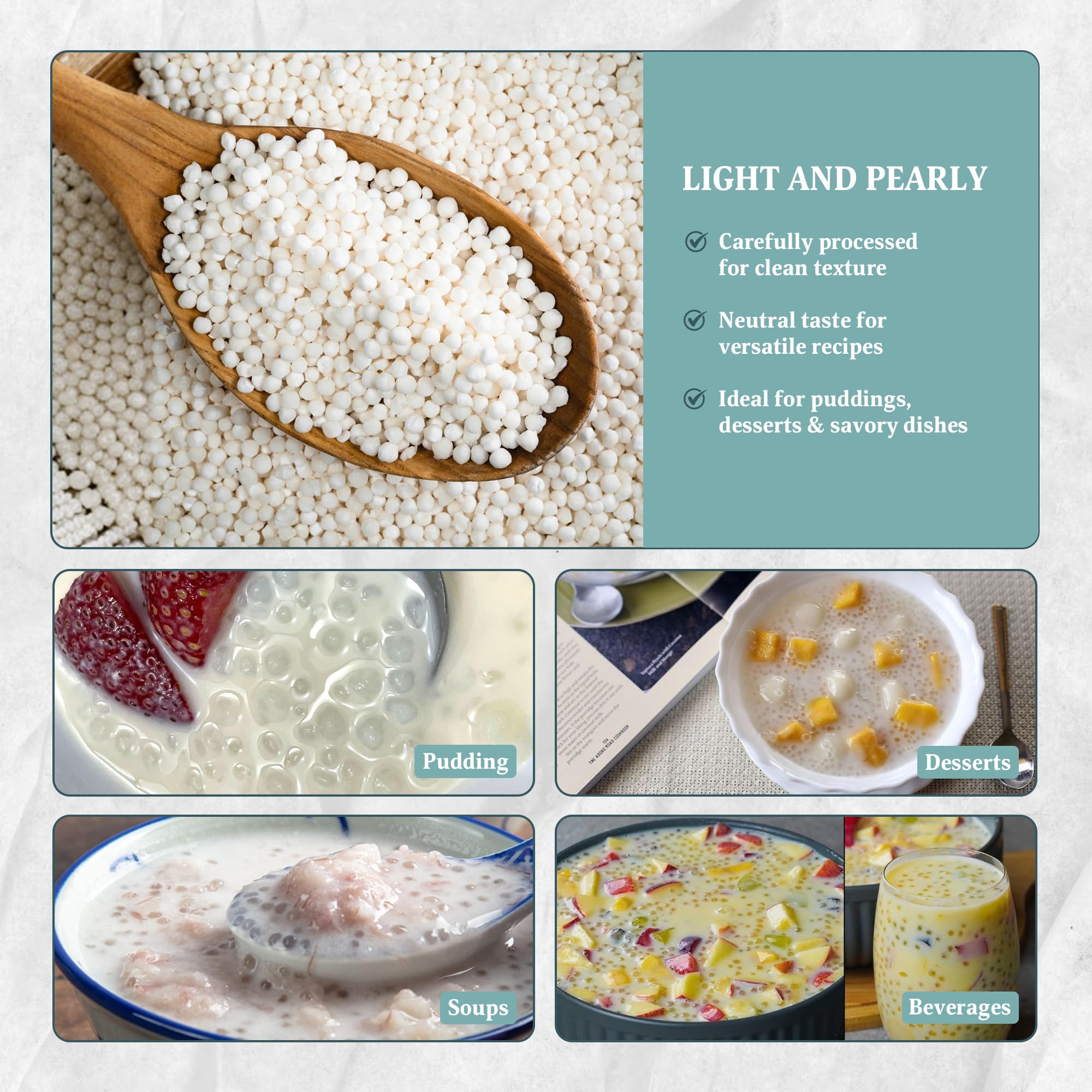 YOGI’S GIFT tapioca pudding in bowl showing creamy result and chew
