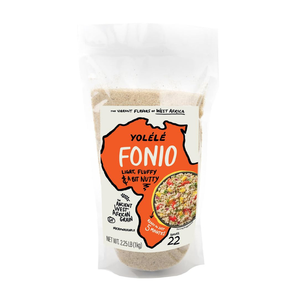 Yolélé front packaging 2.25 lb bag showing brand and fast-cooking benefit