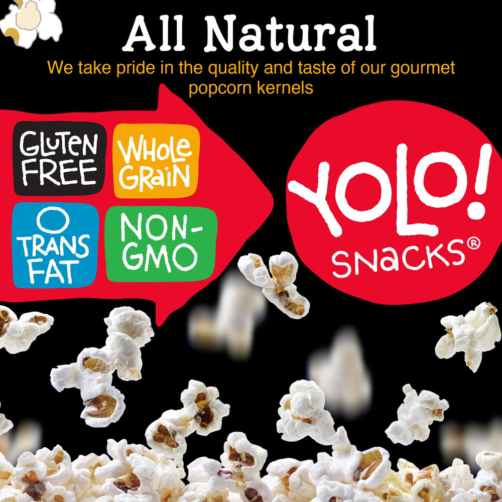 YOLO close-up of raw white kernels highlighting light texture and quality