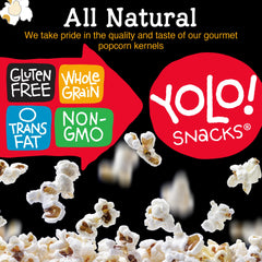 YOLO close-up of raw white kernels highlighting light texture and quality