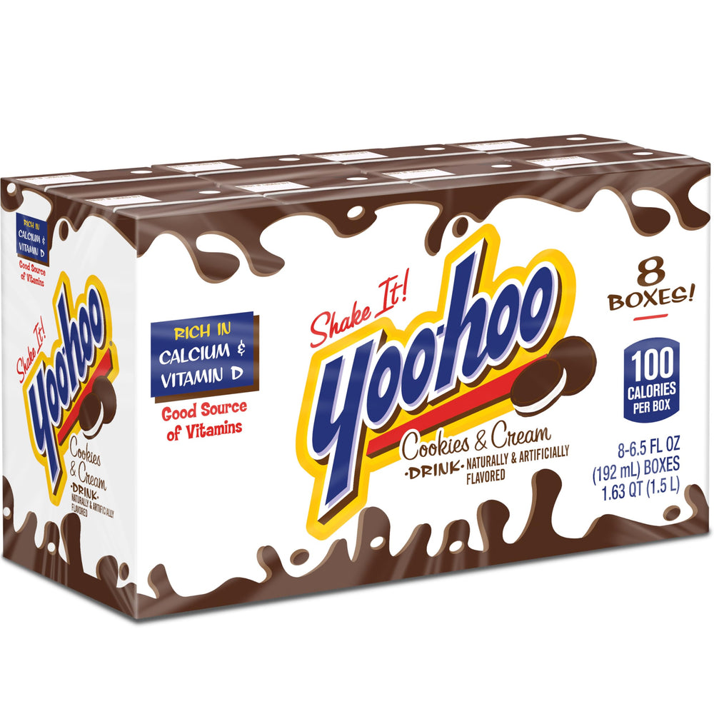 Yoo-hoo carton top with straw slot illustrating single-serve convenience benefit