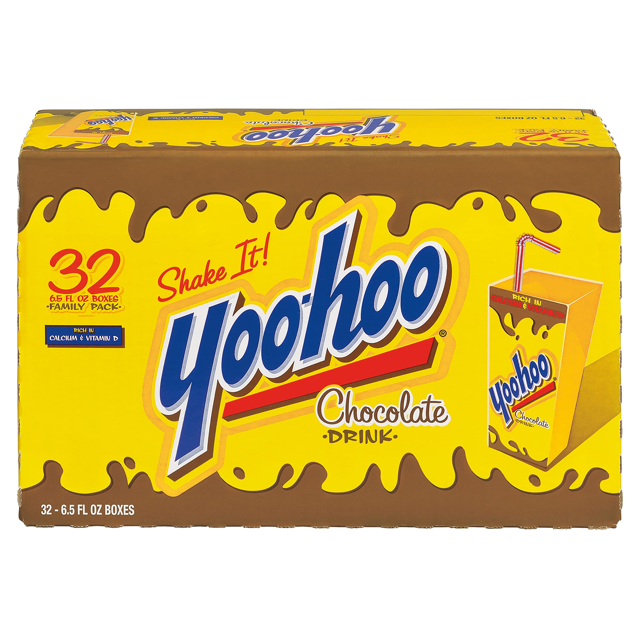 Yoo-Hoo close-up pouring chocolate drink highlighting smooth texture