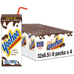 Yoo-hoo cookies and cream front packaging showing carton design and flavor benefit