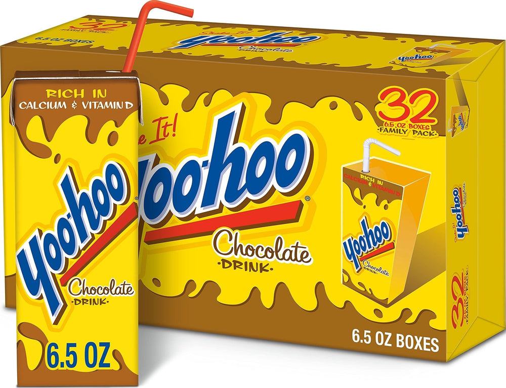 Yoo-Hoo front packaging showing 6.5 fl oz box and brand appeal