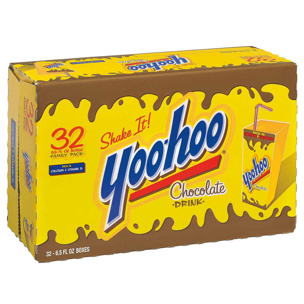 Yoo-Hoo served next to cookies showing snack pairing enjoyment