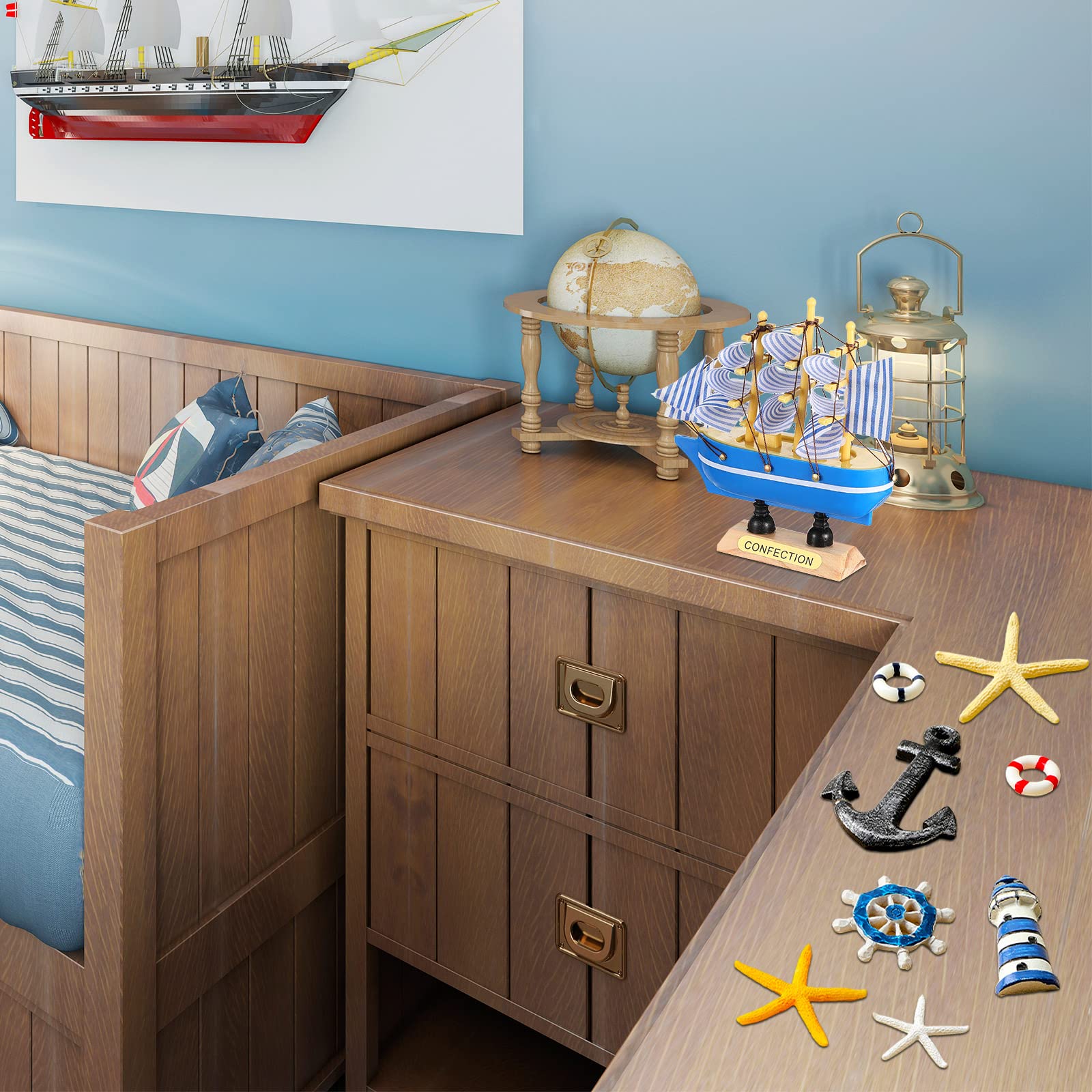 Yookeer party table lifestyle display, helps visualize cohesive seaside celebration decor
