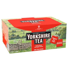 Yorkshire Tea individually wrapped tea bag displayed to show freshness and portability