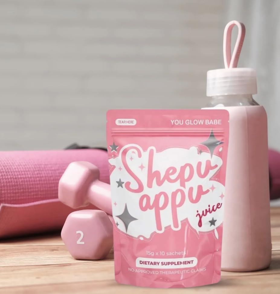 You Glow Babe sachet held in a hand for size comparison showing portable single-serve benefit