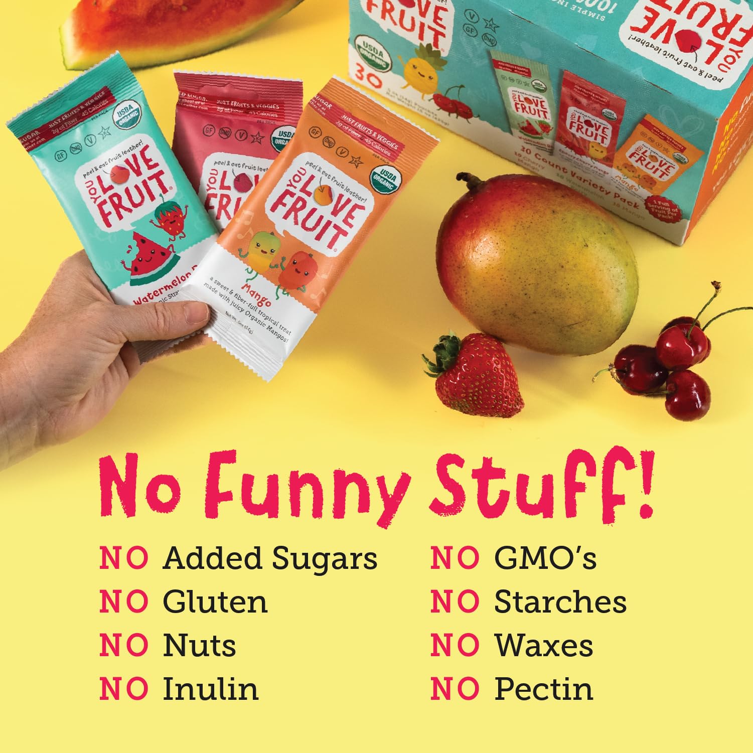 You Love Fruit nutritional label photo showing clean ingredient transparency