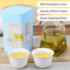 Yuexi brewed tea cup top view showing clear, aromatic liquor