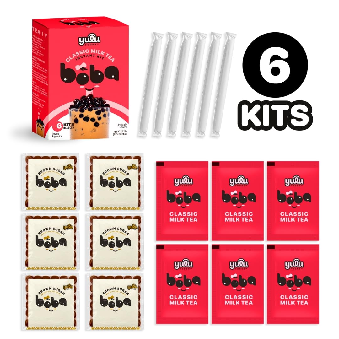 YULU FOODS extra-wide paper straws and kit contents displayed for easy single-serve assembly