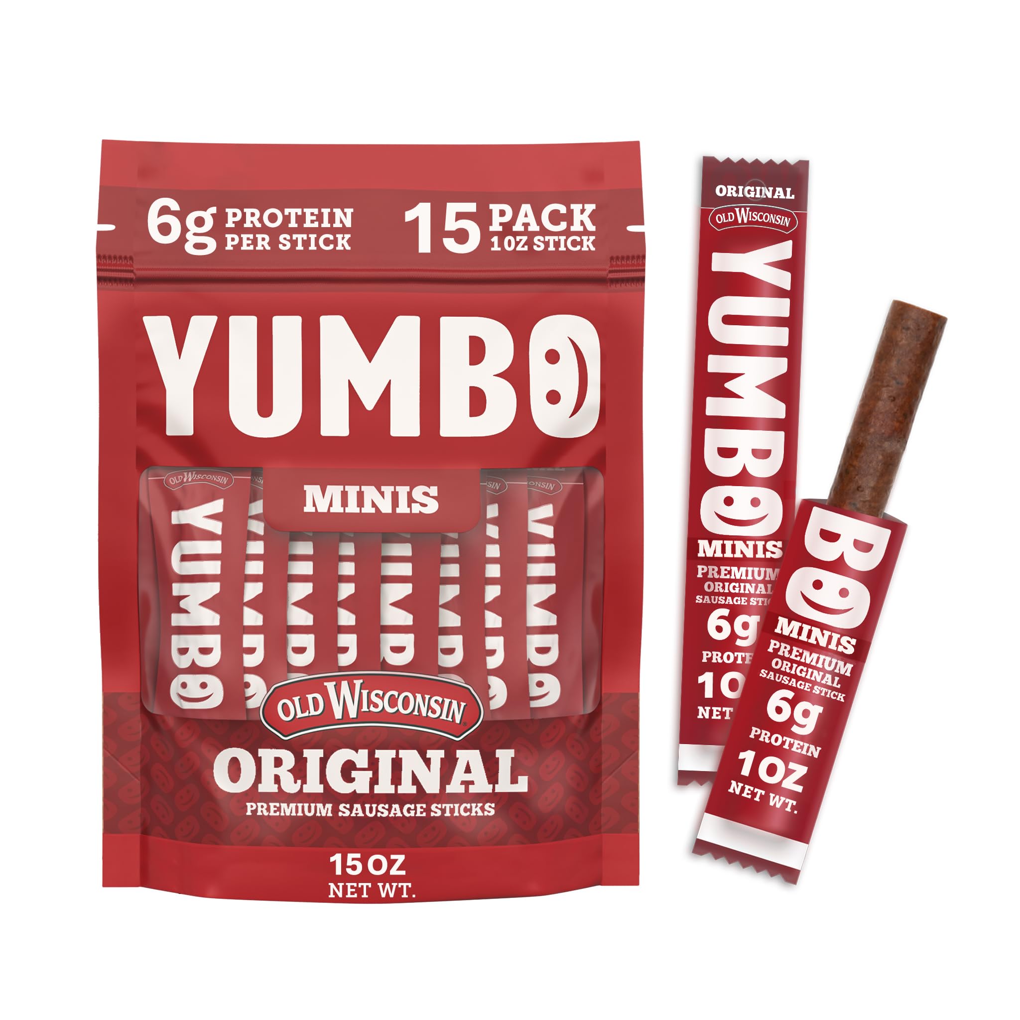 YUMBO front packaging showing 15-count bag and brand visibility with convenience benefit