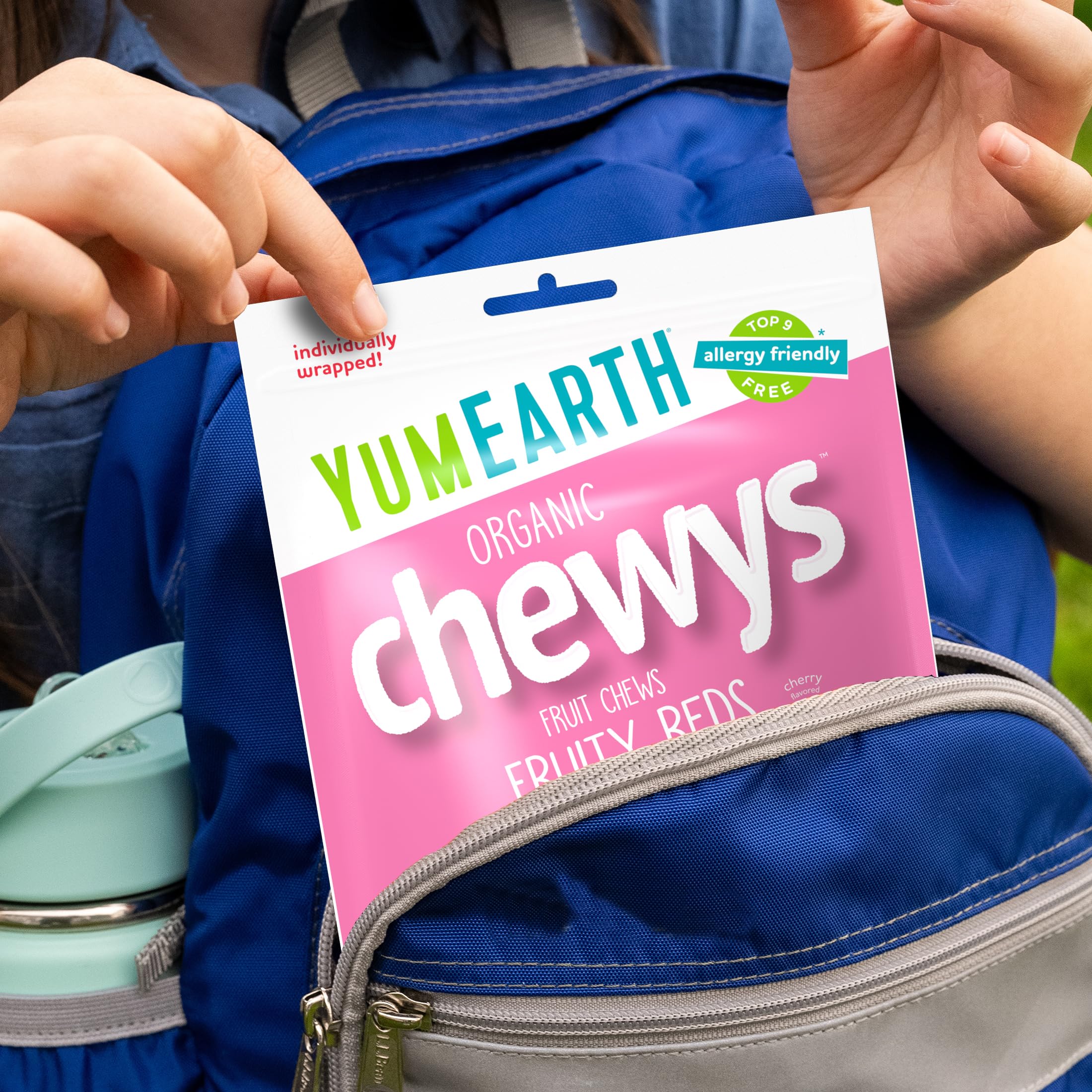 YumEarth chews on a classroom table perfect for allergy-friendly treats