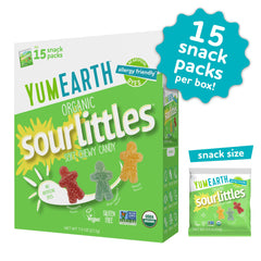 YumEarth individual 0.5 oz pouch front with easy-grab convenience