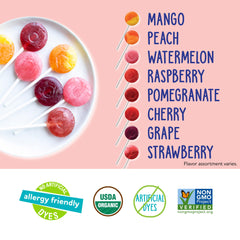 YumEarth individually wrapped lollipops close-up highlighting hygienic convenience