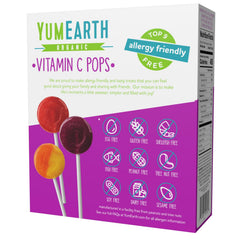 YumEarth individually wrapped pop displayed for convenience and hygiene