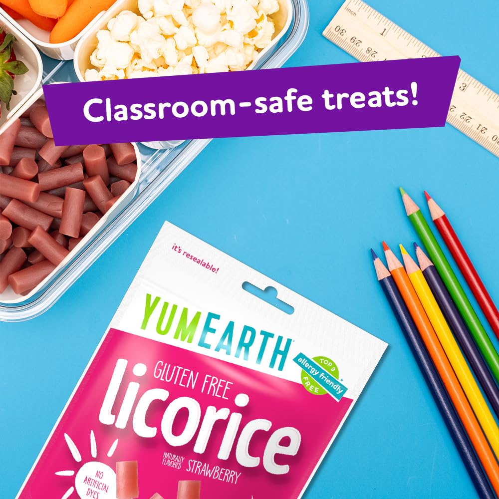 Ingredient panel and certifications on YumEarth bag showing organic non-GMO status