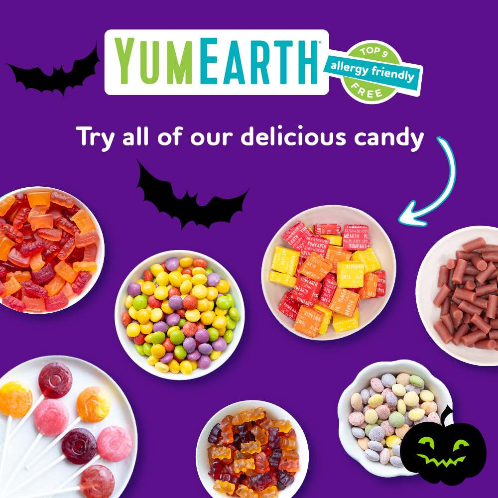 YumEarth product label showing organic and allergen-free certifications