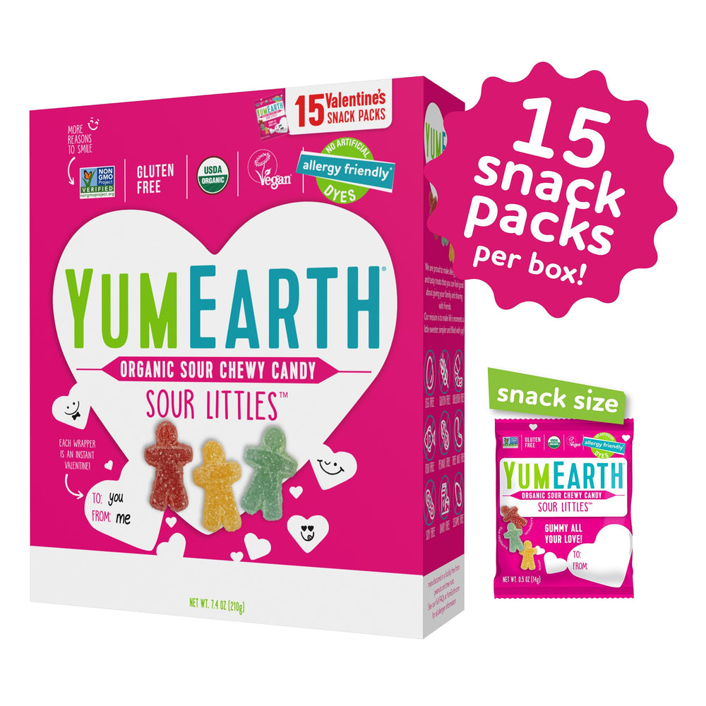 YumEarth candy displayed as party favors for classroom events