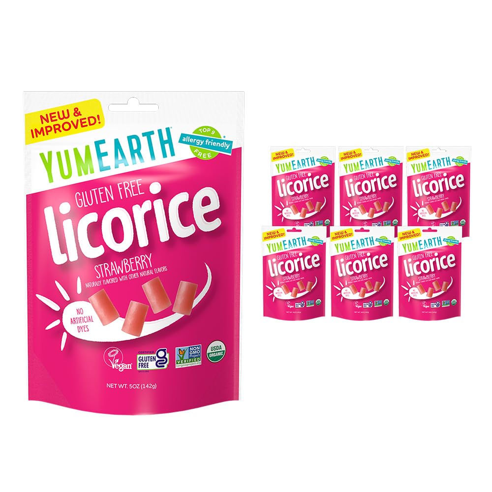 YumEarth front packaging showing resealable 5oz bag and product name benefits