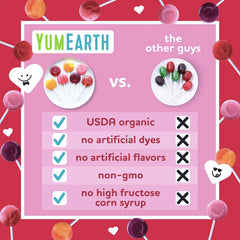 YumEarth lollipop texture and stick detail highlighting freshness