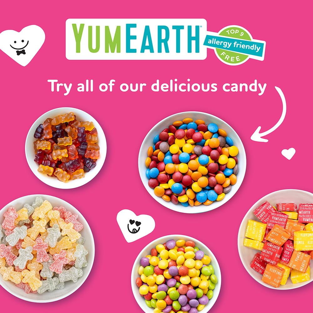 YumEarth lollipop held in hand to show scale and portion size