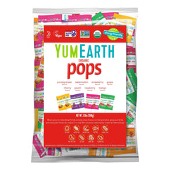 YumEarth front packaging showing organic label and bulk quantity benefit