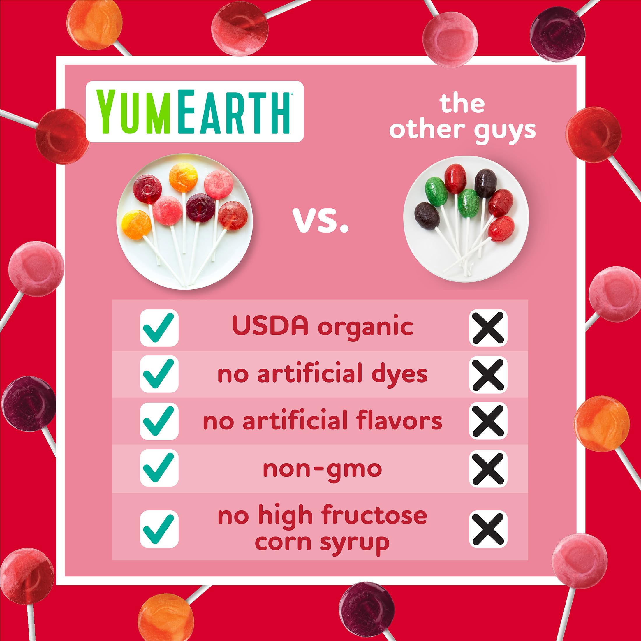 YumEarth individually wrapped pops arranged to show hygienic, grab-and-go convenience