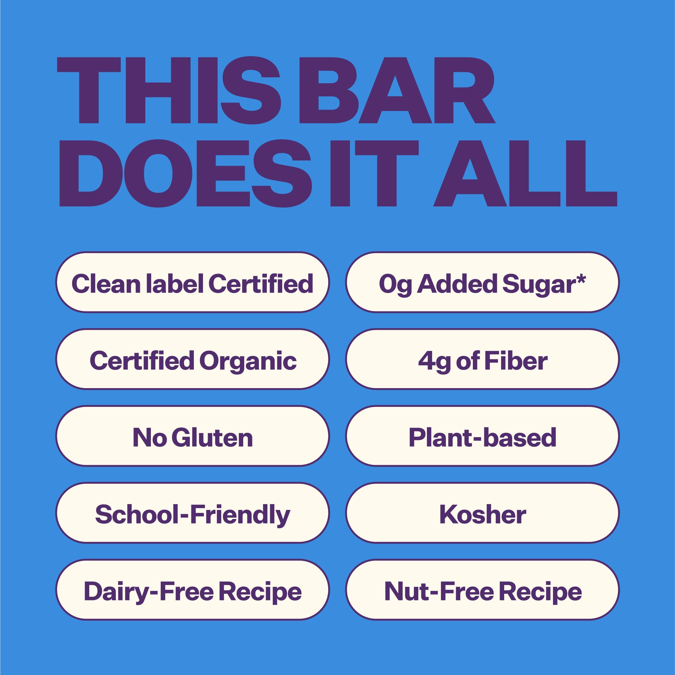 YUMI bar held in toddler hand to show size and portion control for on-the-go snacking