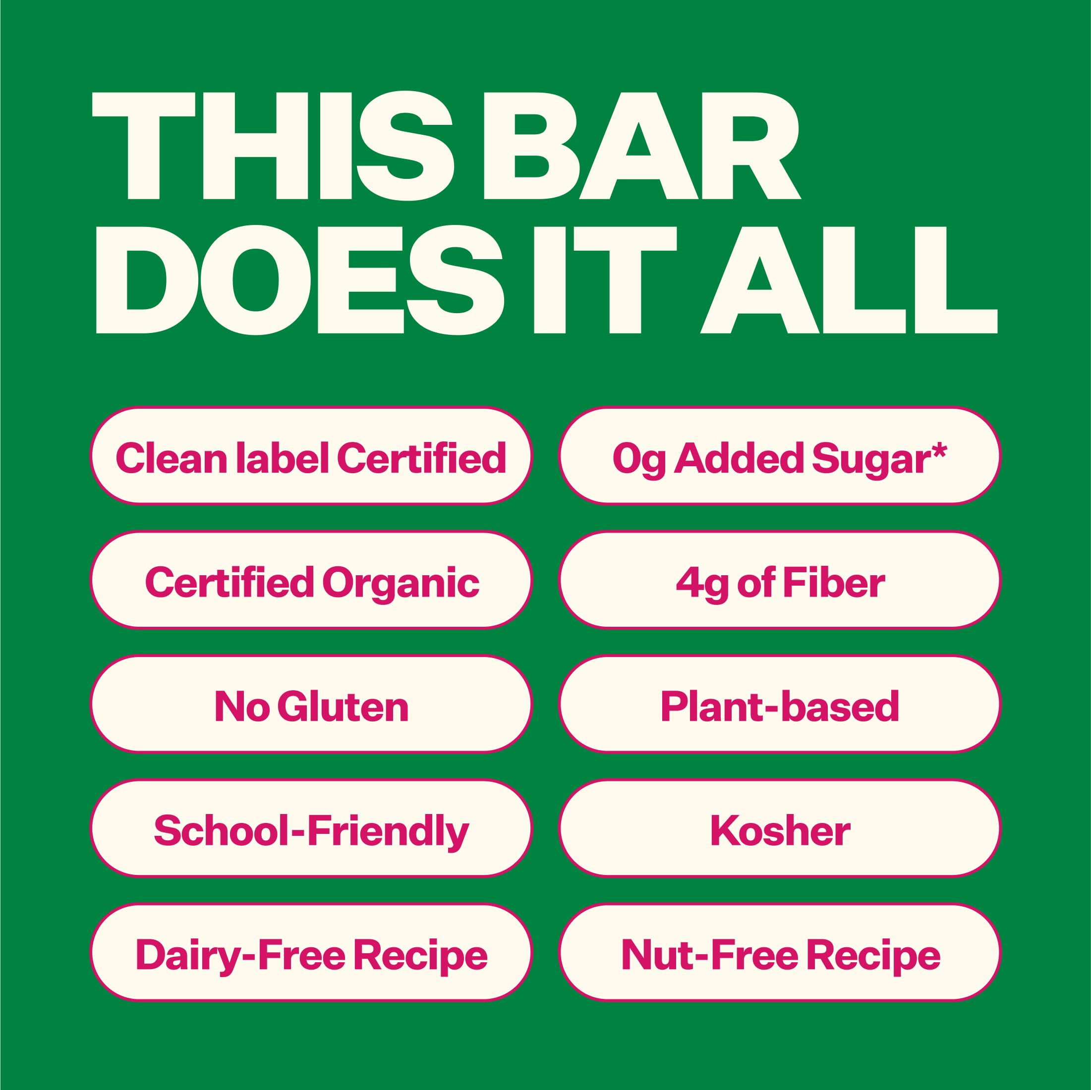 YUMI nutrition label close-up showing calcium and choline content for development