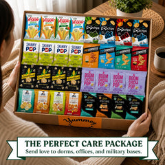 Yummey snack box inside a backpack for convenient on-the-go snacking
