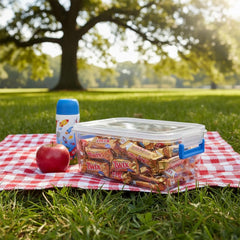 Yummy Chew individually wrapped bars fanned on table benefit: hygienic distribution